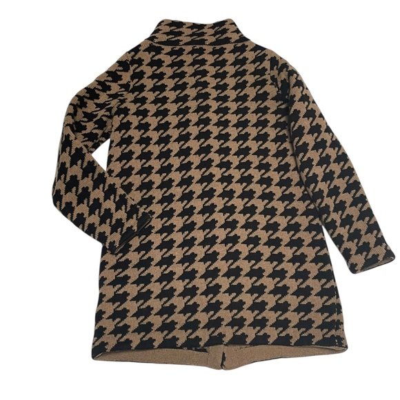 Madewell Wallace Black and Tan Wool Houndstooth Cardigan Size Medium - Picture 3 of 11